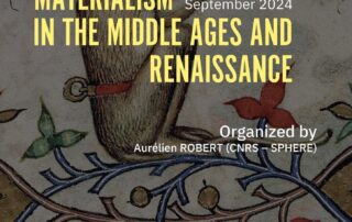 Conference: Materialism in the Middle Ages and Renaissance